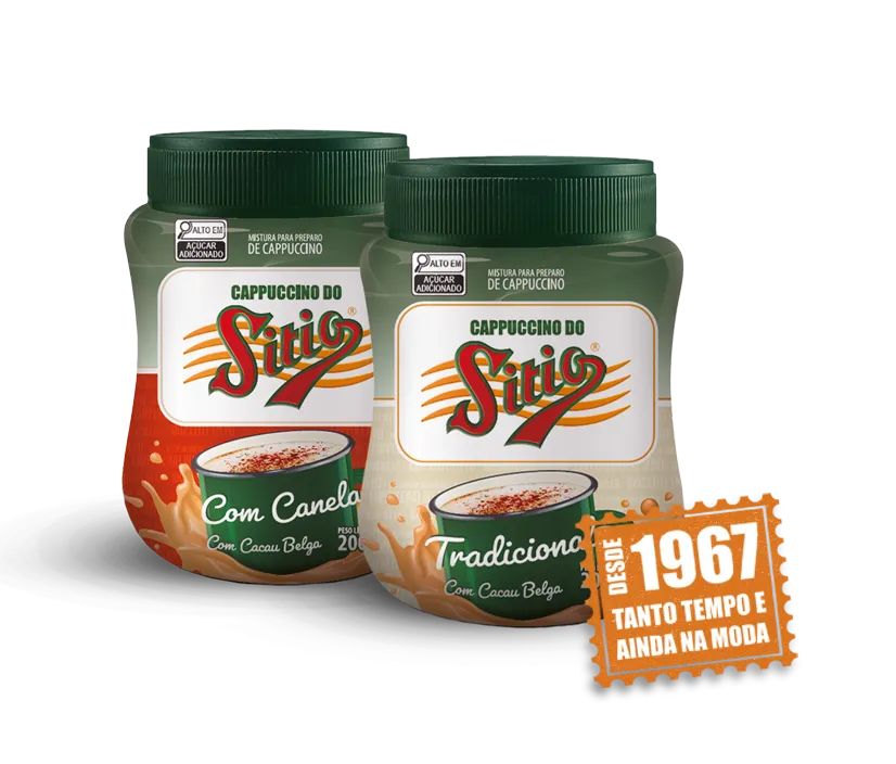 Xícara de cappuccino do Sítio