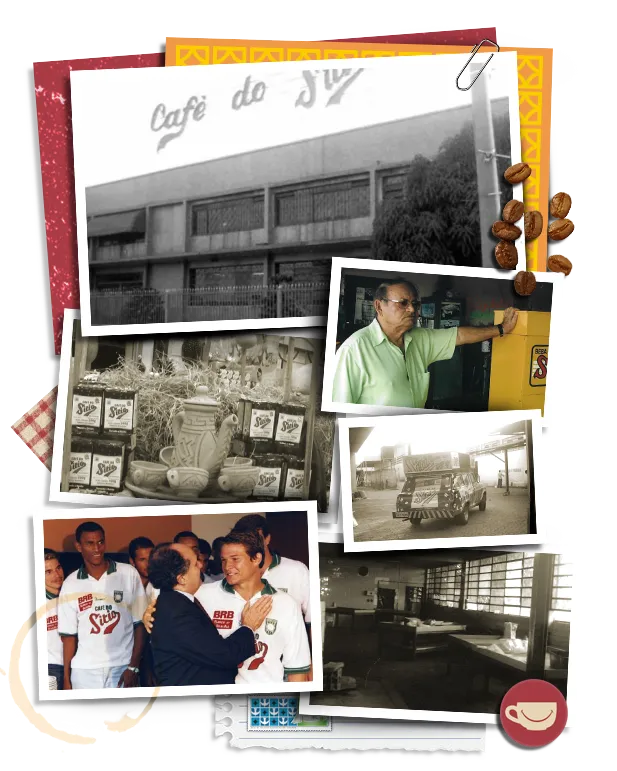 Colagem de fotos da história da Família do Sítio